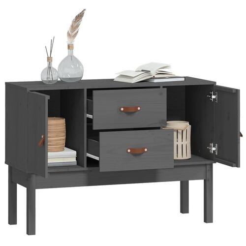 Skænk 110x40x78 cm massivt fyrretræ grå