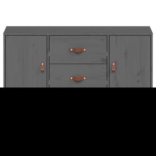 Skænk 110x40x78 cm massivt fyrretræ grå