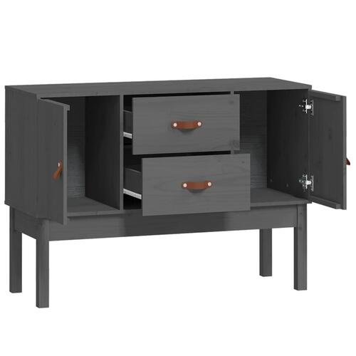 Skænk 110x40x78 cm massivt fyrretræ grå