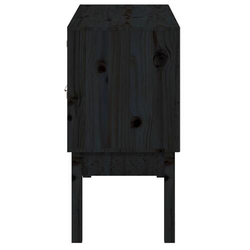 Skænk 110x40x78 cm massivt fyrretræ sort