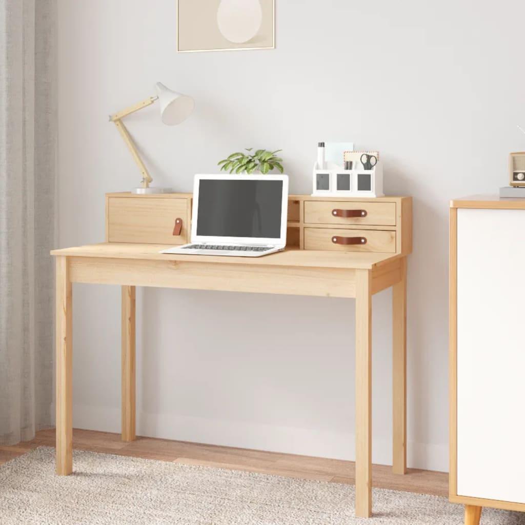 Skrivebord 110x50x93 cm massivt fyrretræ