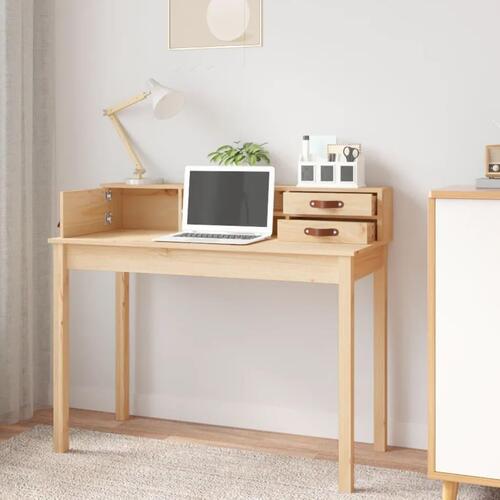 Skrivebord 110x50x93 cm massivt fyrretræ
