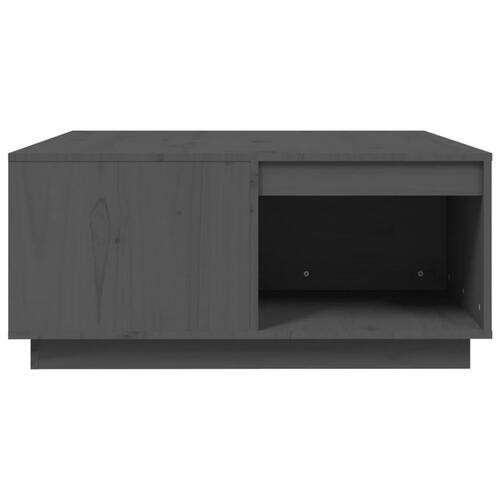 Sofabord 80x81x36,5 cm massivt fyrretræ grå