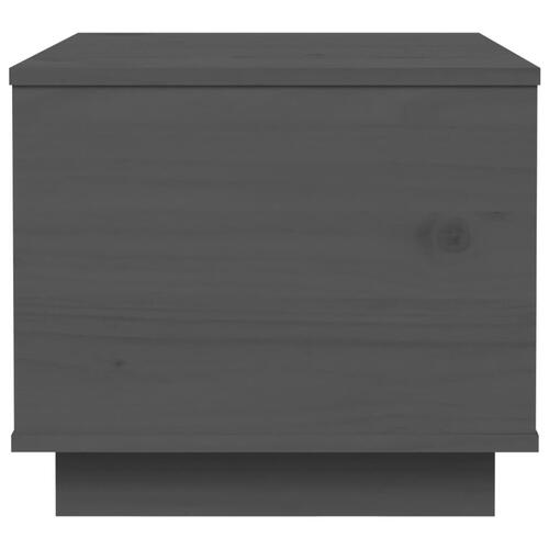 Sofabord 40x50x35 cm massivt fyrretræ grå