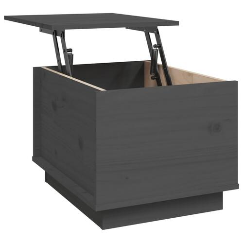 Sofabord 40x50x35 cm massivt fyrretræ grå