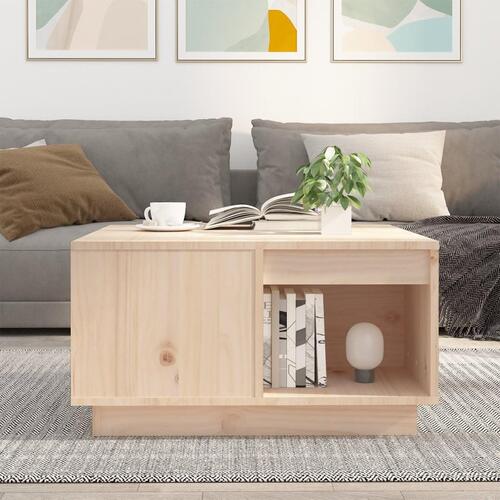 Sofabord 60x61x32,5 cm massivt fyrretræ