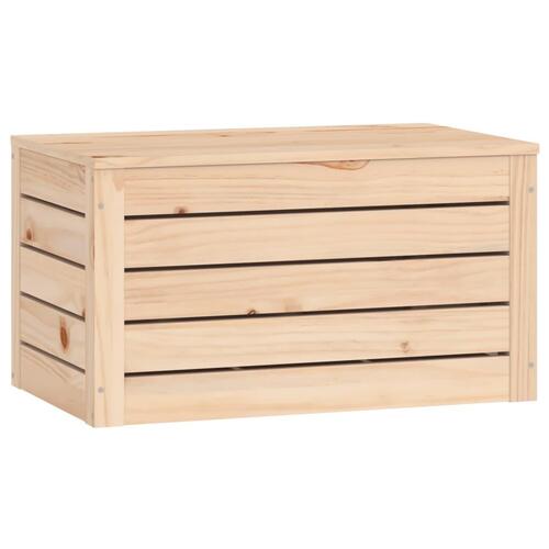 Opbevaringskasse 59,5x36,5x33 cm massivt fyrretræ