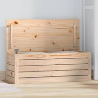 Opbevaringskasse 89x36,5x33 cm massivt fyrretræ