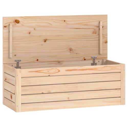 Opbevaringskasse 89x36,5x33 cm massivt fyrretræ