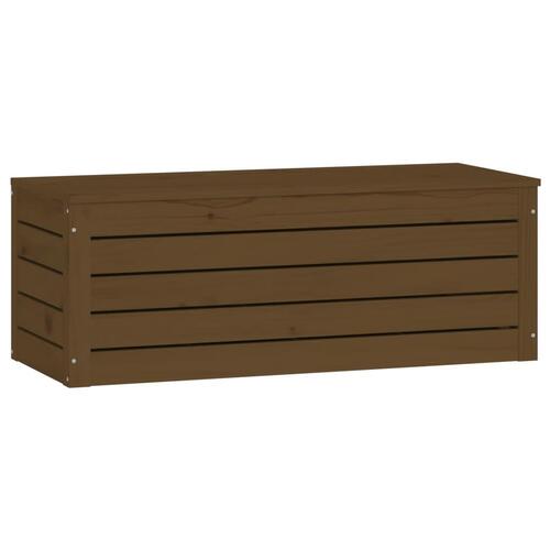 Opbevaringskasse 89x36,5x33 cm massivt fyrretræ gyldenbrun