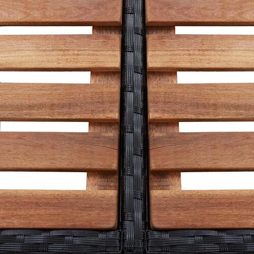 Omkrans til spabad 268x268x55 cm polyrattan sort