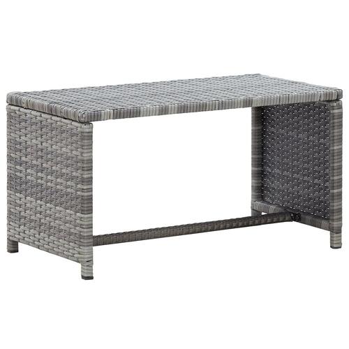 Sofabord 70x40x38 cm polyrattan antracitgrå