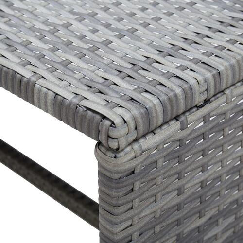 Sofabord 70x40x38 cm polyrattan antracitgrå