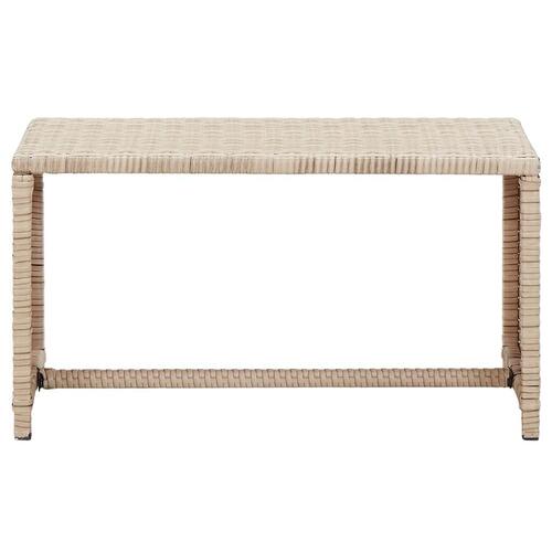 Sofabord 70x40x38 cm polyrattan beige