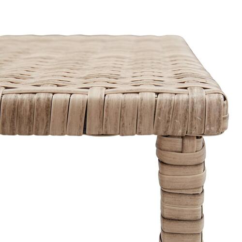 Sofabord 70x40x38 cm polyrattan beige