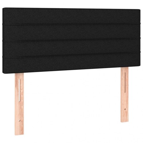 Kontinentalseng med madras 80×200 cm - stof, sort