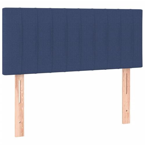 Kontinentalseng med madras 80x200 cm stof blå