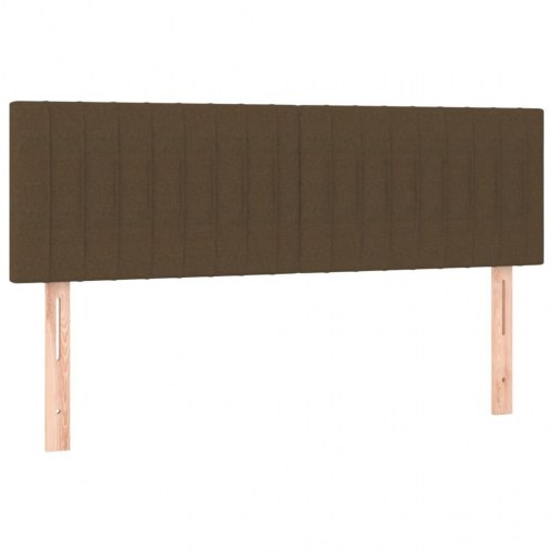 Kontinentalseng med madras 140x190 cm - stof, mørkebrun