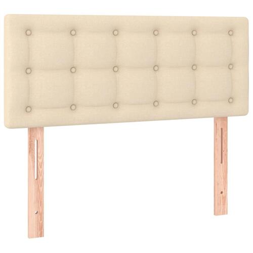 Kontinentalseng med madras 90x200 cm stof cremefarvet