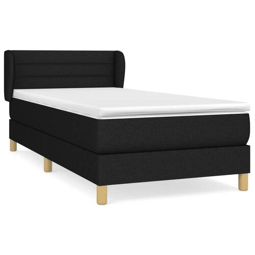 Kontinentalseng med madras 80x200 cm stof sort