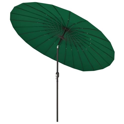 Udendørs parasol med aluminiumsstang 270 cm grøn