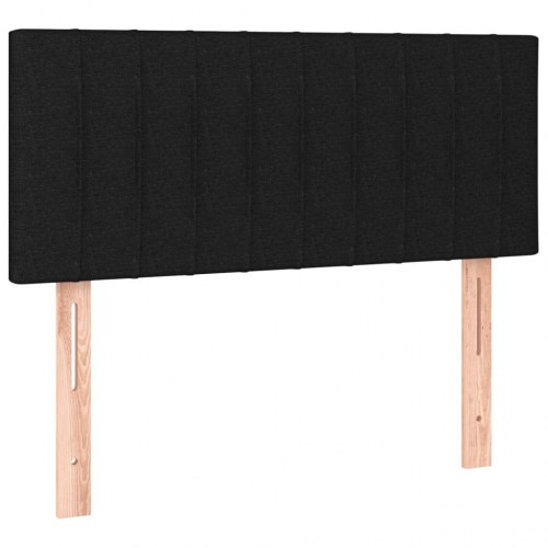 Kontinentalseng 80x200 cm med madras og topmadras - stof, sort