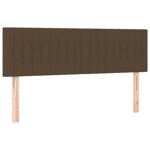 Kontinentalseng med madras 140×190 cm - stof, mørkebrun