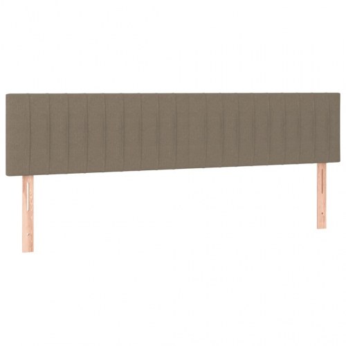 Kontinentalseng med madras 160 × 200 cm - stof, gråbrun