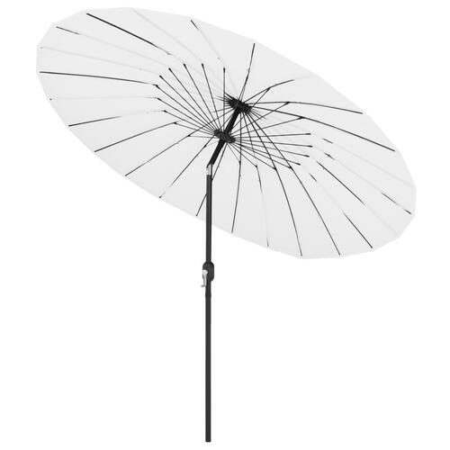 Parasol med aluminiumstang 270 cm sandhvid