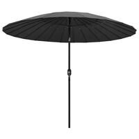 Parasol med aluminiumstang 270 cm antracitgrå