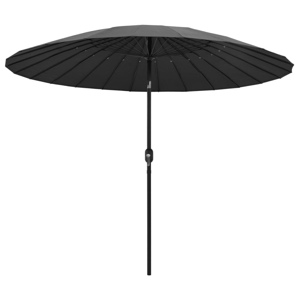 Parasol med aluminiumstang 270 cm antracitgrå