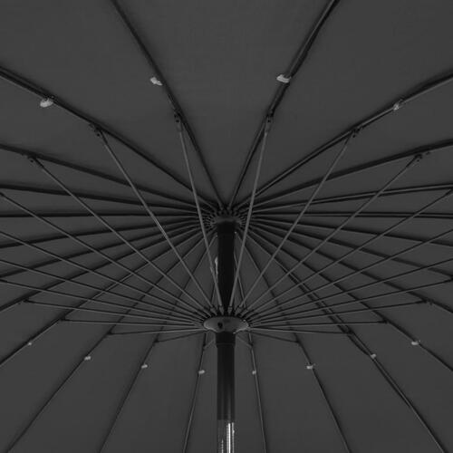 Parasol med aluminiumstang 270 cm antracitgrå