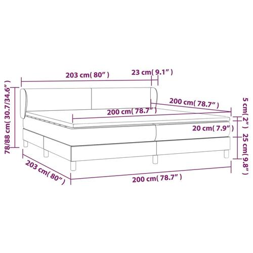 Kontinentalseng med madras 200x200 cm fløjl sort