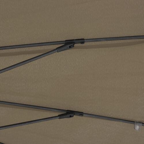 Parasol med aluminiumstang 270 cm gråbrun