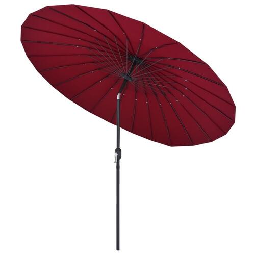 Parasol med aluminiumstang 270 cm bordeauxrød