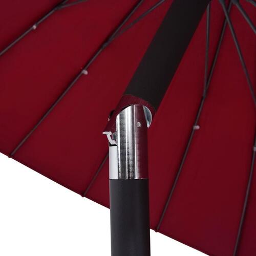 Parasol med aluminiumstang 270 cm bordeauxrød