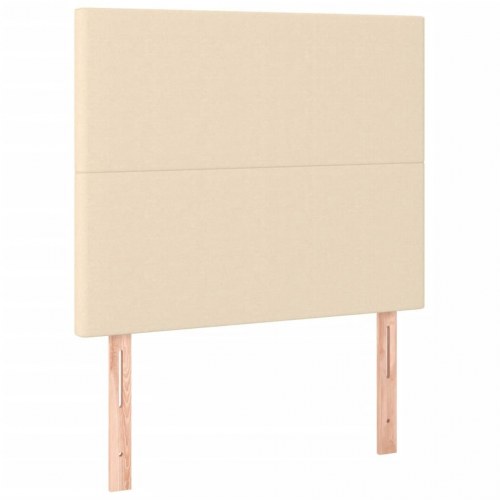 Kontinentalseng med madras 90×200 cm - stof, cremefarvet