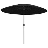Parasol med aluminiumstang 270 cm sort