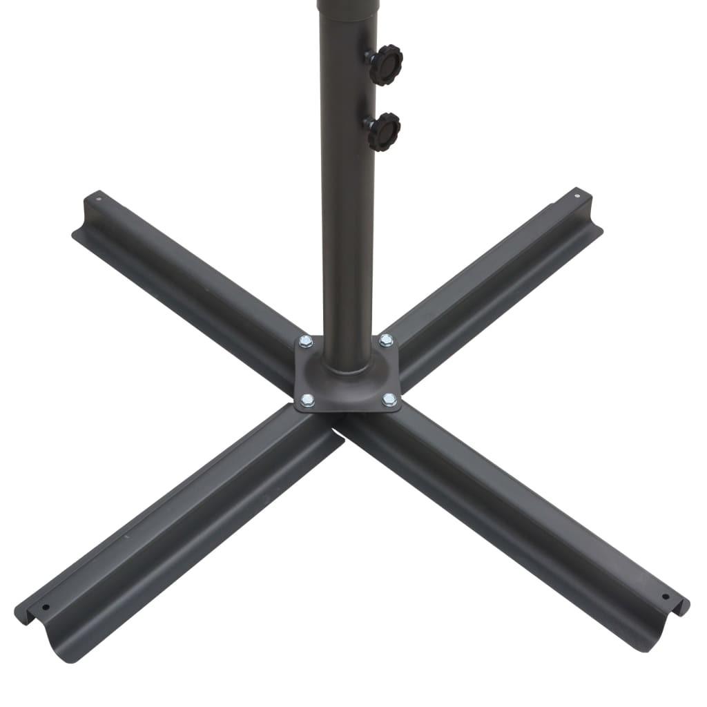 Dobbelt parasol med stålstang 250x250 cm sort
