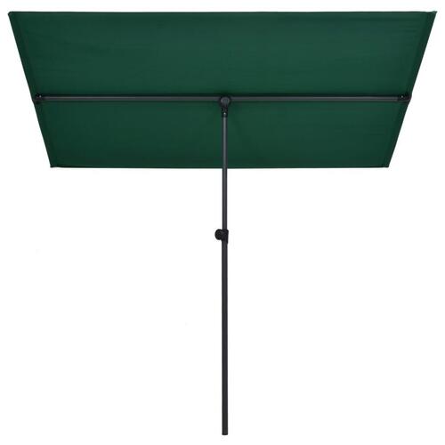 Parasol med aluminiumstang 180x110 cm grøn