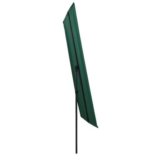 Parasol med aluminiumstang 180x110 cm grøn