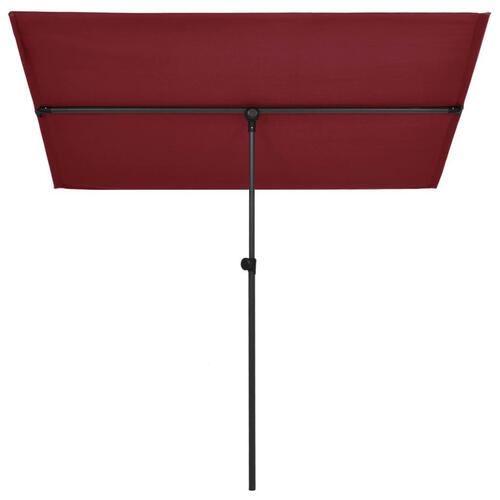 Parasol med aluminiumstang 180x110 cm bordeauxrød