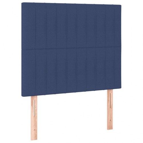Kontinentalseng med madras 80×200 cm - stof, blå