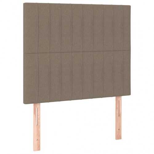 Kontinentalseng med madras 90×200 cm - stof gråbrun