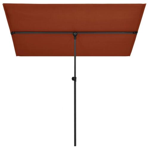 Parasol med aluminiumstang 2x1,5 m terracotta