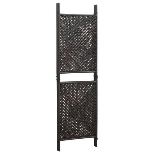 3-panels rumdeler 180x200 cm polyrattan brun