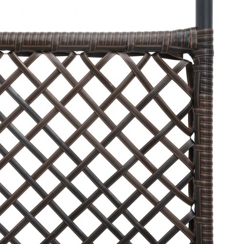 3-panels rumdeler 180x200 cm polyrattan brun