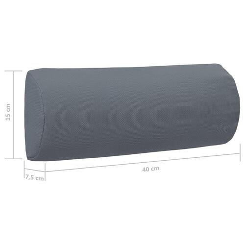Nakkestøtte til havestol 40x7,5x15 cm textilene grå
