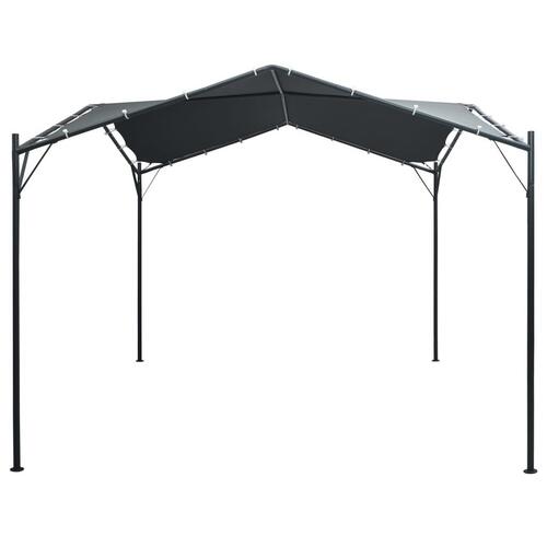 Havepavillon 3x3 m stål antracitgrå