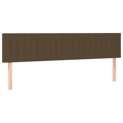 Kontinentalseng med madras 200x200 cm stof mørkebrun
